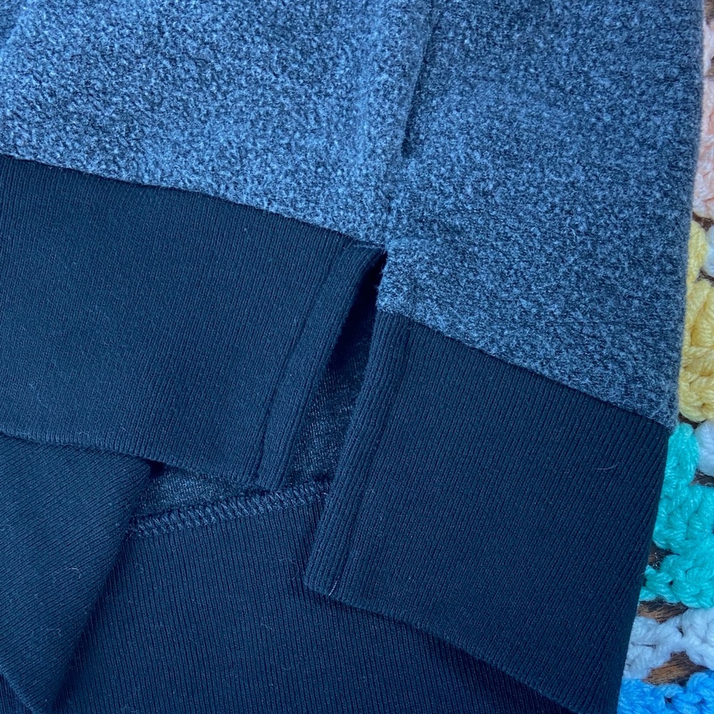 3/$12 PINK Victoria's Secret Flannel Sweatshirt Black Gray Medium Long Sleeve - Picture 8 of 14